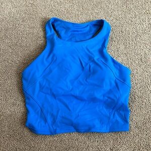 POOL BLUE HIGH NECK LULULEMON TOP
